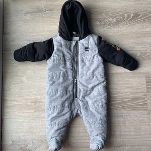 Timberland Baby winter fleece jumpsuit for snow.